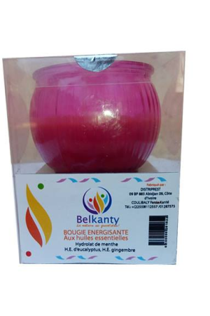 Bougie énergisante aux huiles essentielles