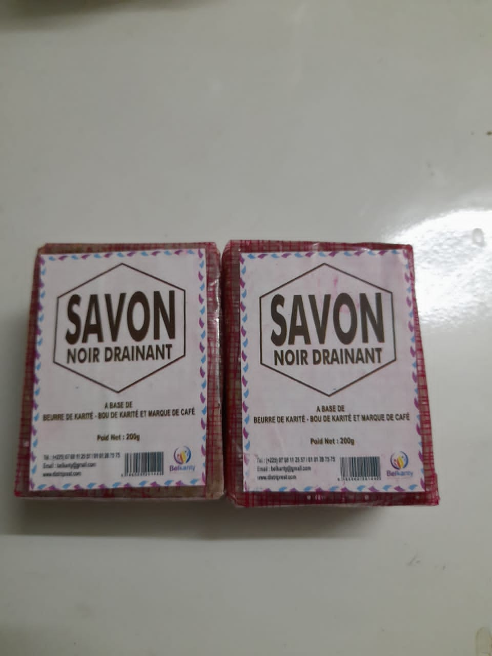 Savon Drainant breveté à la boue de karité et au marc de café